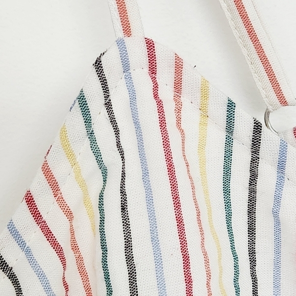 NWT LANE BRYANT White Multi Striped Button-Front Lined Cami Top Size 22 - Picture 5 of 13